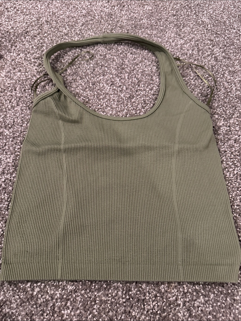 American Eagle Outfitters Olive Green Ribbed halter